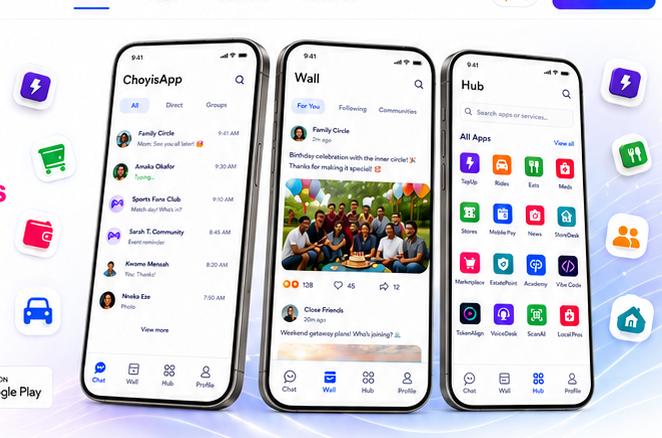 Choyis hero phone mockups